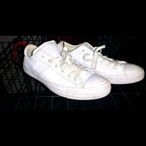 White Leather Converse
